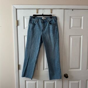 Abercrombie mid rise 90’s straight leg